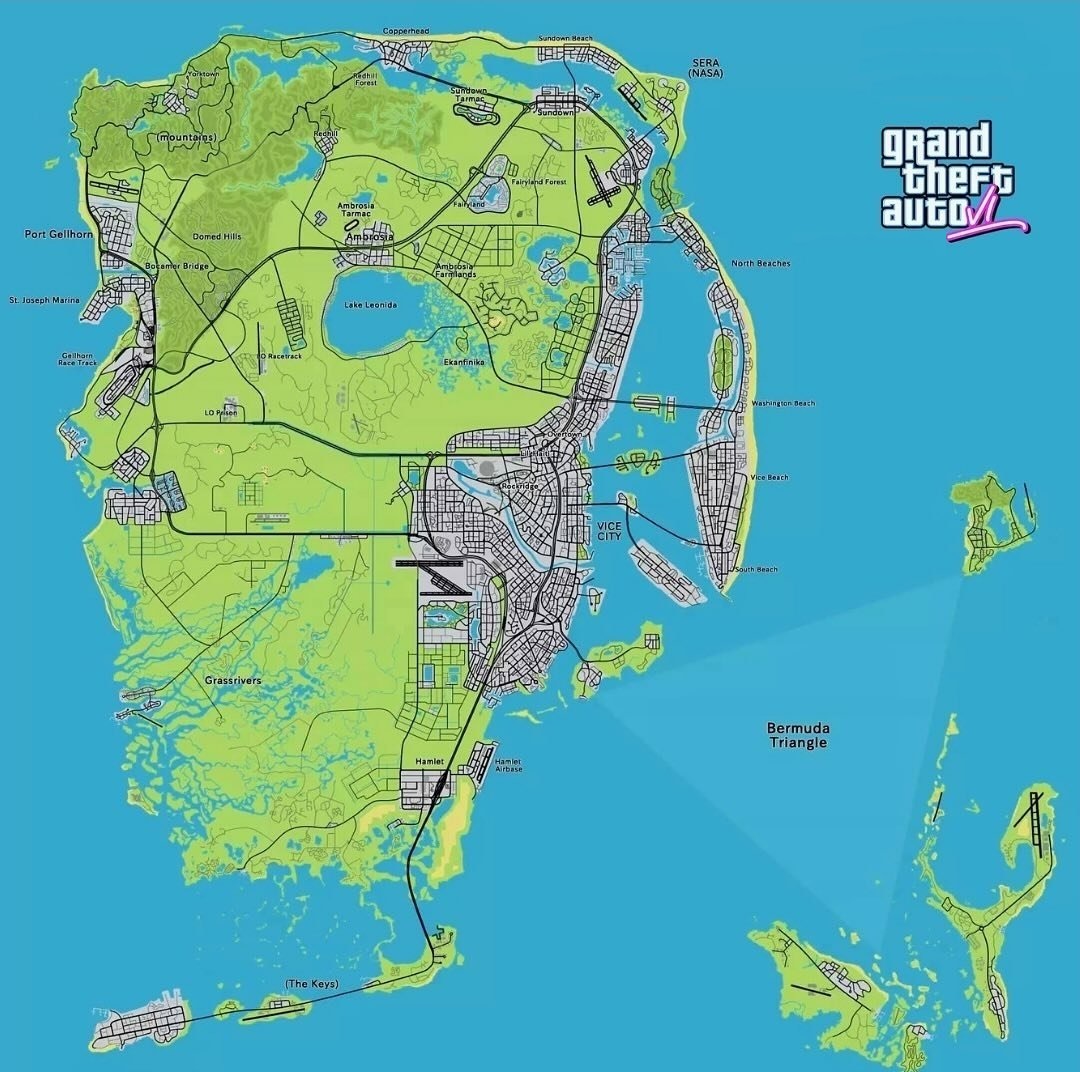 GTA 6 Vice City Map